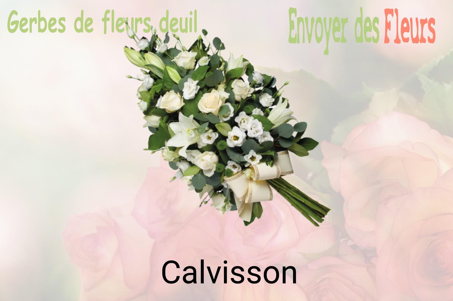Gerbe de fleurs de deuil livrée à Calvisson